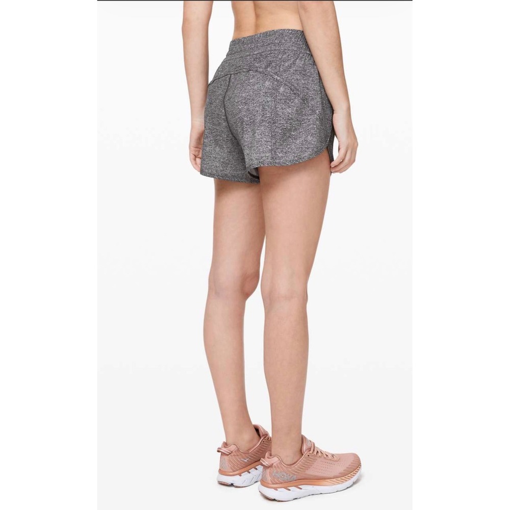 Lululemon Tracker Short V size 8 Grey Space Dye Running Athletic Shorts 4in